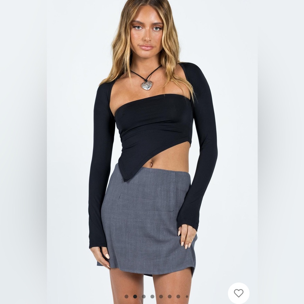 Princess Polly- Dark Grey Mini Skirt